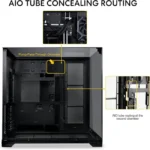LIAN LI O11 Vision Compact Dual Chamber , Dual Top Panels Glass / Mesh  11 Fans support  - Black - Image 6