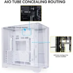 LIAN LI O11 Vision Compact Dual Chamber , Dual Top Panels Glass / Mesh  11 Fans support  - White - Image 6
