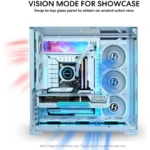 LIAN LI O11 Vision Compact Dual Chamber , Dual Top Panels Glass / Mesh  11 Fans support  - White - Image 7