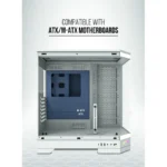 Tortox Prism – Versatile Gaming PC Case 7 ARGB FANS - White - Image 4