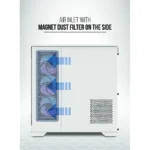 Tortox Prism – Versatile Gaming PC Case 7 ARGB FANS - White - Image 5