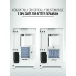 Tortox Prism – Versatile Gaming PC Case 7 ARGB FANS - White - Image 6