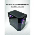 Tortox Prism – Versatile Gaming PC Case 7 ARGB FANS - Black - Image 4