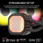 Corsair NAUTILUS 360 ARGB Liquid CPU Cooler - Black - Image 4