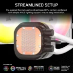 Corsair NAUTILUS 240mm ARGB Liquid CPU Cooler - White - Image 4