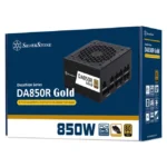 Silverstone DA850R - 850W+80 Gold Modular Certified ATX 3.0 PCIE 5.0 Power Supply - Black