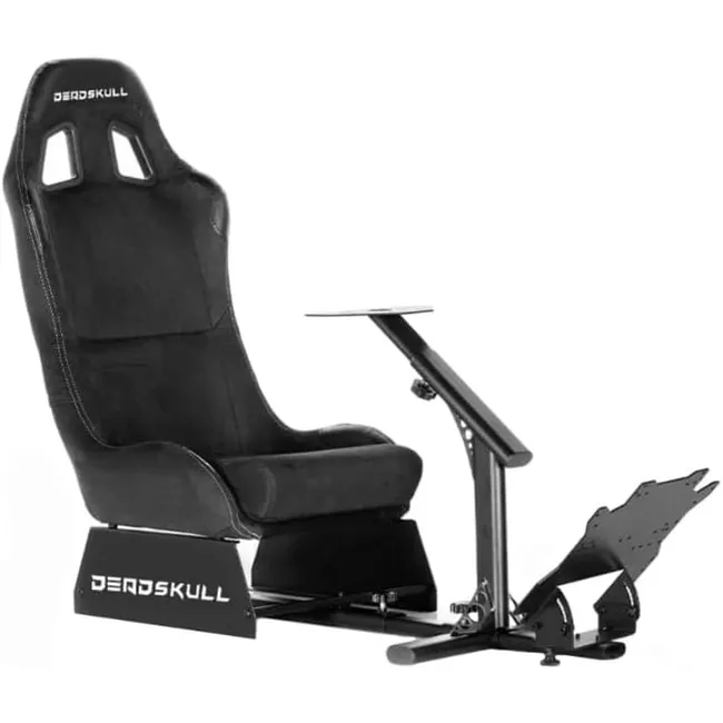 41oucSo30XL._AC_ DeadSkull Racing Simulator, High Density Shaping Foam, Framework, Unique Foldable Design, Easy To Assemble, For Professional Racing Drivers. Compatible With All Steering Wheel and Pedal, Black | P705B - Image 1