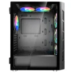 WJ COOLMAN X6 ARGB Gaming PC Case 6 Fans - Black - Image 3
