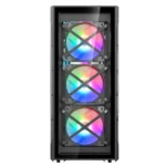 WJ COOLMAN X6 ARGB Gaming PC Case 6 Fans - Black - Image 6