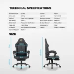 FANTECH GC193 Gaming Chair - Black - Image 3