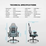 FANTECH GC195 Gaming Chair - Grey - Image 3
