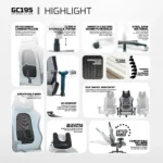 FANTECH GC195 Gaming Chair - Grey - Image 2