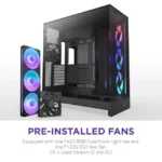 NZXT H9 Flow RGB +  ATX PC Case With ARGB fans / Controller -  Black | CM-H92FB-P - Image 4
