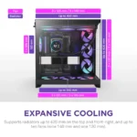 NZXT H9 Flow RGB +  ATX PC Case With ARGB fans / Controller -  Black | CM-H92FB-P - Image 5