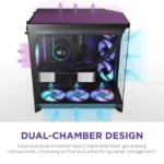 NZXT H9 Flow RGB +  ATX PC Case With ARGB fans / Controller -  Black | CM-H92FB-P - Image 7