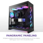 NZXT H9 Flow RGB +  ATX PC Case With ARGB fans / Controller -  Black | CM-H92FB-P - Image 8