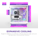 NZXT H9 Flow RGB +  ATX PC Case With ARGB fans / Controller -  White | CM-H92FW-P1 - Image 5