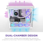 NZXT H9 Flow RGB +  ATX PC Case With ARGB fans / Controller -  White | CM-H92FW-P1 - Image 7