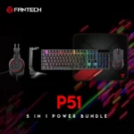 Fantech P51 5-in-1 Keyboard Combo with Mouse + Mousepad + Headset + Headset stand  - Image 2