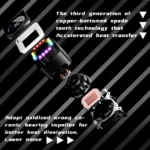 Jungle Leopard Astrabeat 240 ARGB 240mm AIO CPU Cooler, Intelligent Temperature Control, Real-time readout, 300W TDP Liquid CPU Cooler for AMD AM4/AM5 & Intel LGA 115X/1200/1700 (Black) - Image 4
