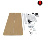 WJ Coolman T-Shaped Gaming Desk, Electric Height Adjustable - Brown | GMT-T-904-HGT-BR - Image 7