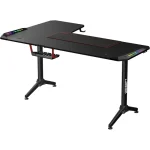 Twisted Minds WARRIOR L Shaped Gaming Desk RGB Right/Left -  Black | TM-Y-RB-RGB - Image 4
