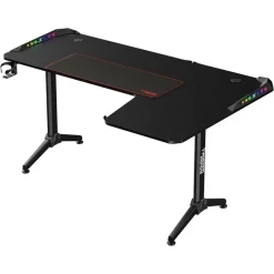 Twisted Minds WARRIOR L Shaped Gaming Desk RGB Right Black | TM-Y-RB-RGB