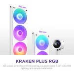 NZXT Kraken Plus 360mm AIO Cooler LCD – White RGB - Image 9