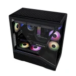 Lian Li Vector V100 Mid Tower PC Case (4 Preinstalled Fans – ARGB, Tempered Glass)  - Black - Image 6