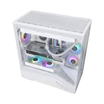 Lian Li Vector V100 Mid Tower PC Case (4 Preinstalled Fans – ARGB, Tempered Glass)  - White - Image 3