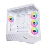 Lian Li Vector V100 Mid Tower PC Case (4 Preinstalled Fans – ARGB, Tempered Glass) - White