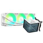 TRYX Panorama 360mm SE ARGB AIO Cooler L-Shaped Amoled  Screen - White - Image 6
