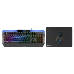 SADES Battle Ram Gaming Combo (Keyboard + Mouse + Mousepad) – RGB Backlit – SA-D10-Black
