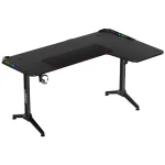 Twisted Minds WARRIOR L Shaped Gaming Desk RGB Right Black  ( 160 CM ) - TM-Y-RB-RGB