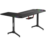 Twisted Minds WARRIOR L Shaped Gaming Desk RGB Right Black  ( 160 CM ) - TM-Y-RB-RGB - Image 2