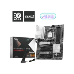 MSI PRO B840-P WIFI Motherboard (AM5 / DDR5 / PCIe 4.0 / 2× M.2 Slots / Wi-Fi 7)