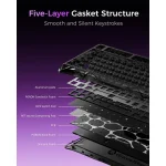 GravaStar Mercury V75- Lite Gaming Keyboard - Transparent Black - Image 4