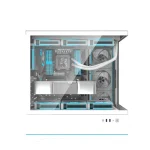 Darkflash DY451 Pro Premium  ATX PC Case with Digital Display - 4 Preinstalled ARGB Fans - White - Image 5