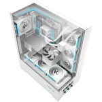 Darkflash DY450L Pro Premium  ATX PC Case with Digital Display - 4 Preinstalled ARGB Fans - White - Image 6
