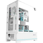 Darkflash DY450L Pro Premium  ATX PC Case with Digital Display - 4 Preinstalled ARGB Fans - White - Image 5
