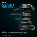 JLab Nightfall Wireless Gaming Headset - Black - Image 4