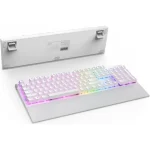 NZXT Function 2 Full Size Gaming Keyboard (Linear Optical – RGB – Wired) - White  | KB-001NW-US - Image 3