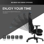 Andaseat Luna Pro with Footrest, Gaming Chair ( Large - Fabric - Gray ) - Image 5