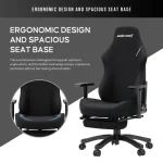 Andaseat Luna Pro with Footrest, Gaming Chair ( Large - Fabric - Gray ) - Image 4