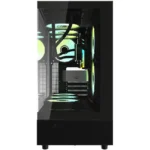 DarkFlash DPX90 ATX PC Case , 3 Preinstalled Fans  , Tempered Glass, USB3.1 Gen 2 Type-C - Black | DPX90-B - Image 6