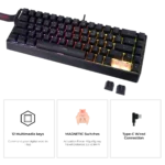 GAMEON MAGPRO Series GOMG1K8-RS 60% RGB Magnetic Mechanical Wired Gaming Keyboard ( Arabic / English )  | GOMG1K8-RS - Image 10