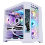 WJCOOLMAN Y60 PRO LCD PC Case - 7 Fans ARGB - 8.1” LCD - White