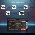 Tortox LX700 700W +80  ATX Power Supply Low Noise - Image 4