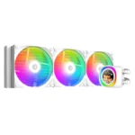 ID COOLING FX 360 LCD 360mm Liquid Cooler - White ( 350W TDP ) - Image 2