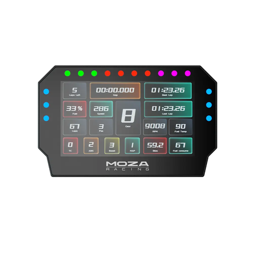 CM2-1 MOZA CM2 HD Racing Dash – 5” 720P Touchscreen Sim Racing Display with RGB Shift Lights - Image 1